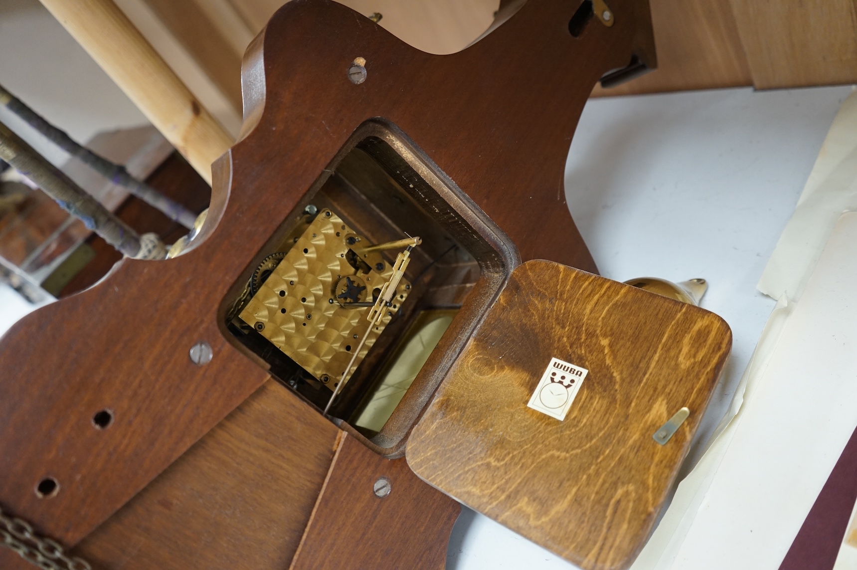 A reproduction Dutch style wall clock, 62cm